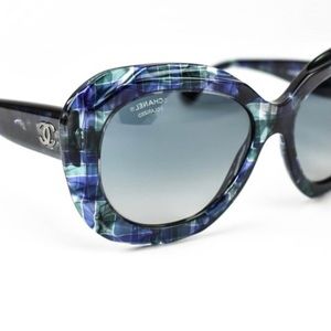 CHANEL Blue Mosaic & "CC" Polarized Sunglasses (OZ
listing-status-banner